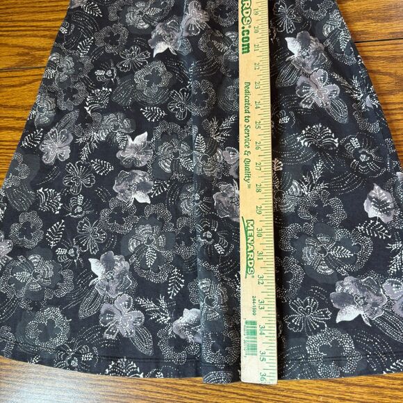 Patagonia Women’s Sleeveless Floral Dress XS – Black Gray Fit & Flare Style - Picture 5 of 7